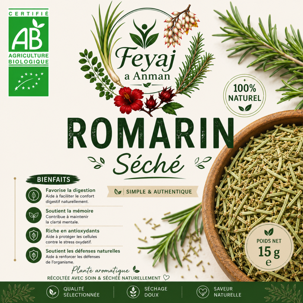 Romarin séché bio de Marie-Galante